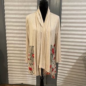 Beautiful embroidery sheer jacket A405OW